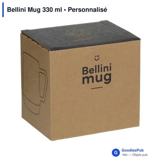 Mug en céramique personnalisable Bellini 330 ml avec logo - Image 2