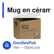 Mug en céramique personnalisable Bellini 330 ml avec logo - Miniature 3
