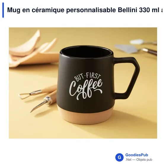 Mug en céramique personnalisable Bellini 330 ml avec logo - Image 4