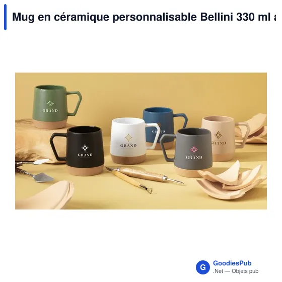 Mug en céramique personnalisable Bellini 330 ml avec logo - Image 5