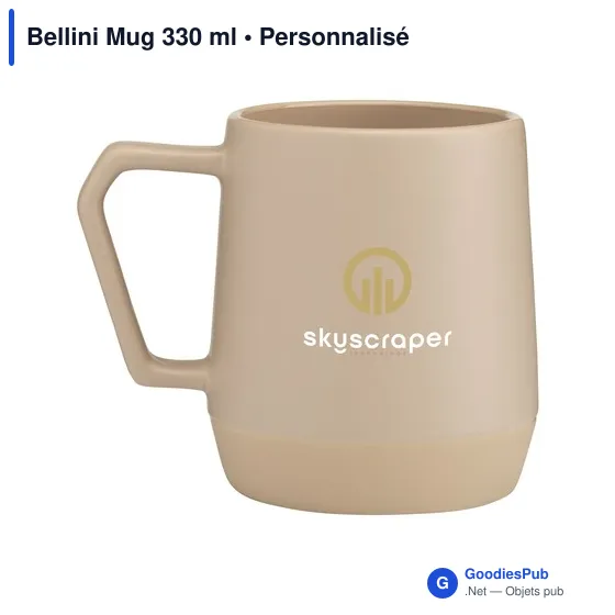 Mug en céramique personnalisable Bellini 330 ml avec logo - Image 7