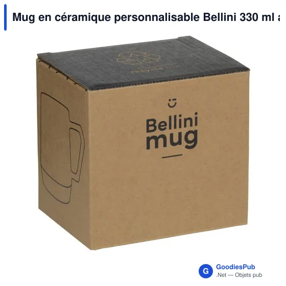 Mug en céramique personnalisable Bellini 330 ml avec logo - Image 8