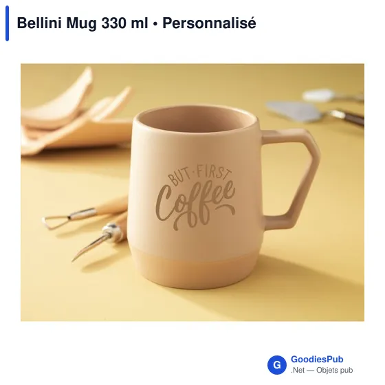 Mug en céramique personnalisable Bellini 330 ml avec logo - Image 10