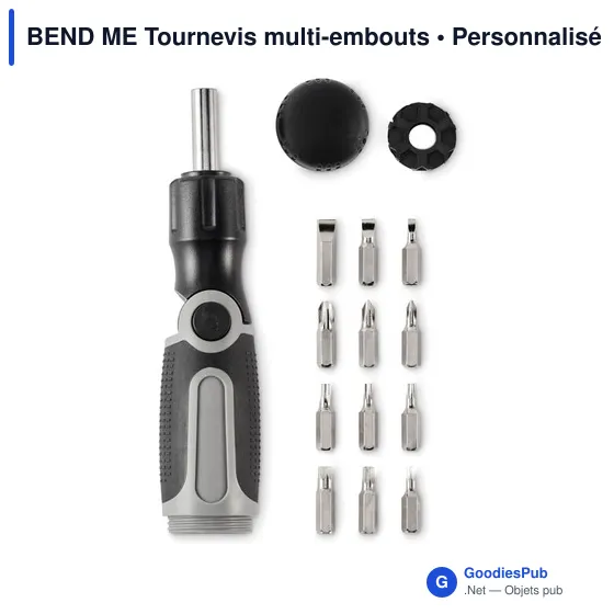 Tournevis multi-embouts personnalisable avec logo - BEND ME - Image 2