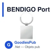 BENDIGO Porte-clés rectangle en bambou - Miniature 2