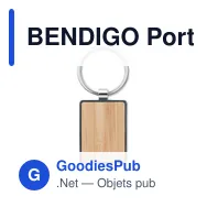 BENDIGO Porte-clés rectangle en bambou - Miniature 3