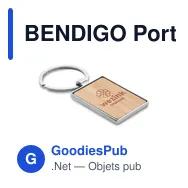BENDIGO Porte-clés rectangle en bambou - Miniature 4