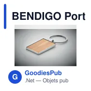 BENDIGO Porte-clés rectangle en bambou - Miniature 5