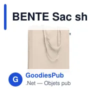 BENTE Sac shopping en coton bio - Miniature 1