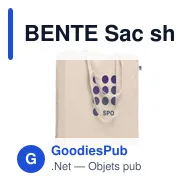 BENTE Sac shopping en coton bio - Miniature 4
