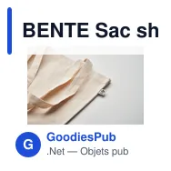 BENTE Sac shopping en coton bio - Miniature 5