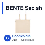 BENTE Sac shopping en coton bio - Miniature 6