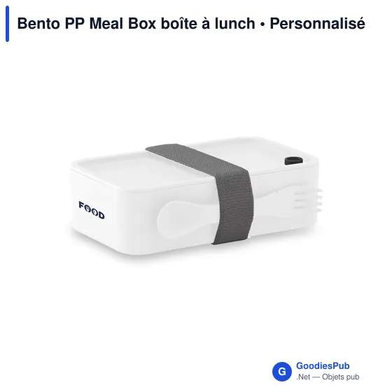 Boîte à lunch personnalisable Bento PP Meal Box avec logo - Image 1