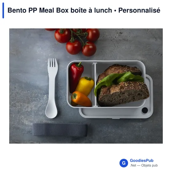 Boîte à lunch personnalisable Bento PP Meal Box avec logo - Image 4