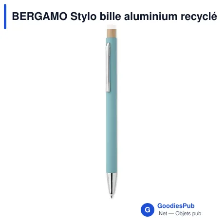 BERGAMO Stylo bille aluminium recyclé