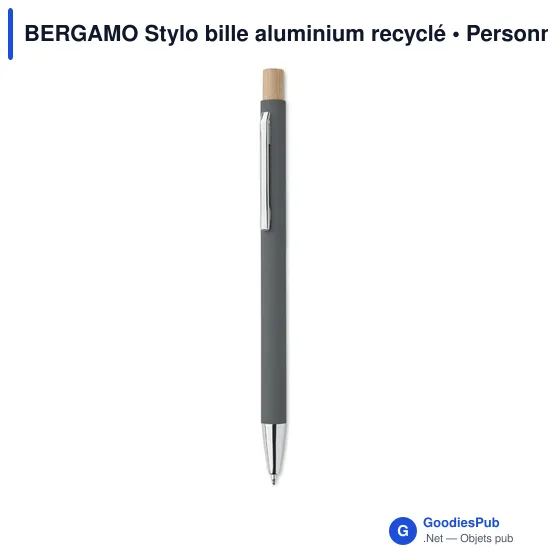 BERGAMO Stylo bille aluminium recyclé - Image 11