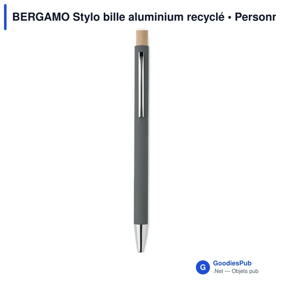 BERGAMO Stylo bille aluminium recyclé - Image 12