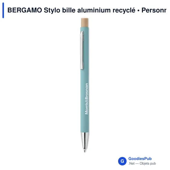BERGAMO Stylo bille aluminium recyclé - Image 5