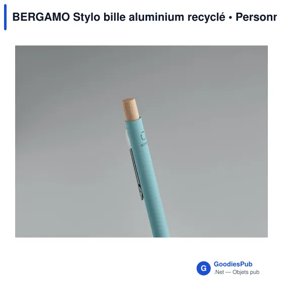 BERGAMO Stylo bille aluminium recyclé - Image 6