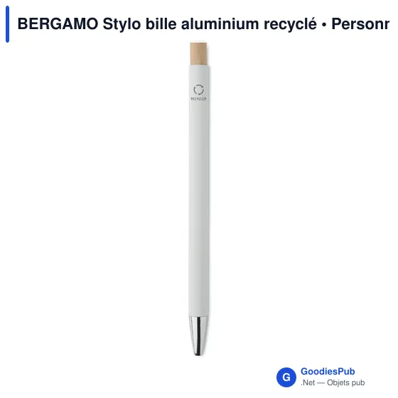 BERGAMO Stylo bille aluminium recyclé - Image 9