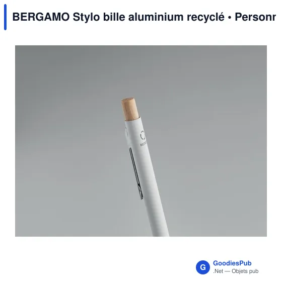 BERGAMO Stylo bille aluminium recyclé - Image 10