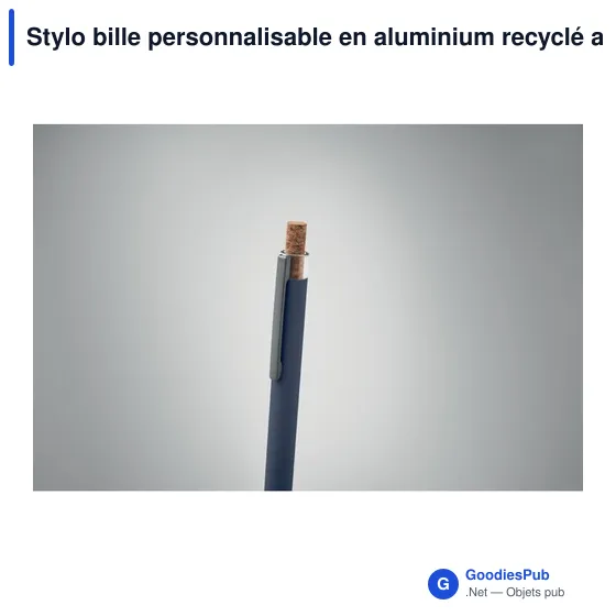 Stylo bille personnalisable en aluminium recyclé avec logo - BERGAMO - Image 11