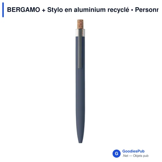 Stylo bille personnalisable en aluminium recyclé avec logo - BERGAMO - Image 12