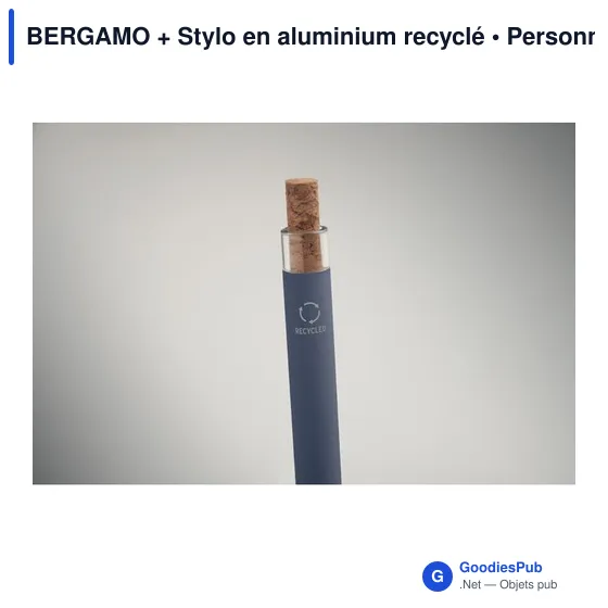 Stylo bille personnalisable en aluminium recyclé avec logo - BERGAMO - Image 10
