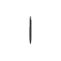Variante noir - Stylo bille personnalisable en aluminium recyclé avec logo - BERGAMO