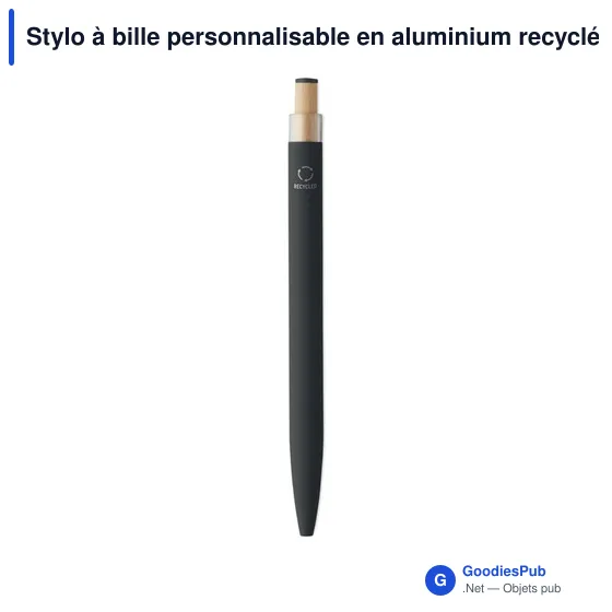 Stylo à bille personnalisable en aluminium recyclé avec logo - BERGAMO ++ - Image 2
