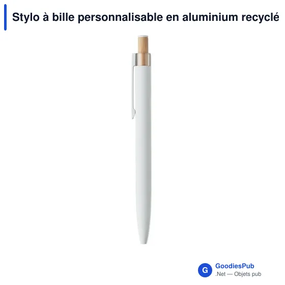 Stylo à bille personnalisable en aluminium recyclé avec logo - BERGAMO ++ - Image 11