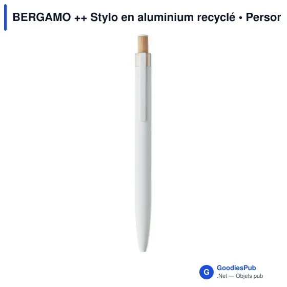 Stylo à bille personnalisable en aluminium recyclé avec logo - BERGAMO ++ - Image 12