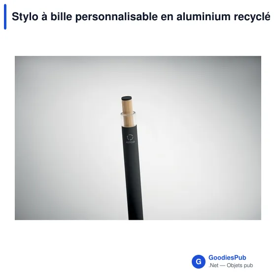 Stylo à bille personnalisable en aluminium recyclé avec logo - BERGAMO ++ - Image 3