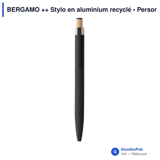 Stylo à bille personnalisable en aluminium recyclé avec logo - BERGAMO ++ - Image 4