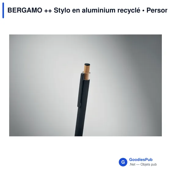 Stylo à bille personnalisable en aluminium recyclé avec logo - BERGAMO ++ - Image 5