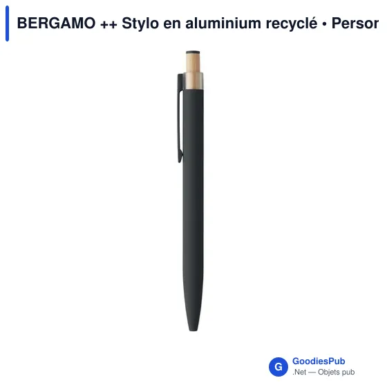 Stylo à bille personnalisable en aluminium recyclé avec logo - BERGAMO ++ - Image 6