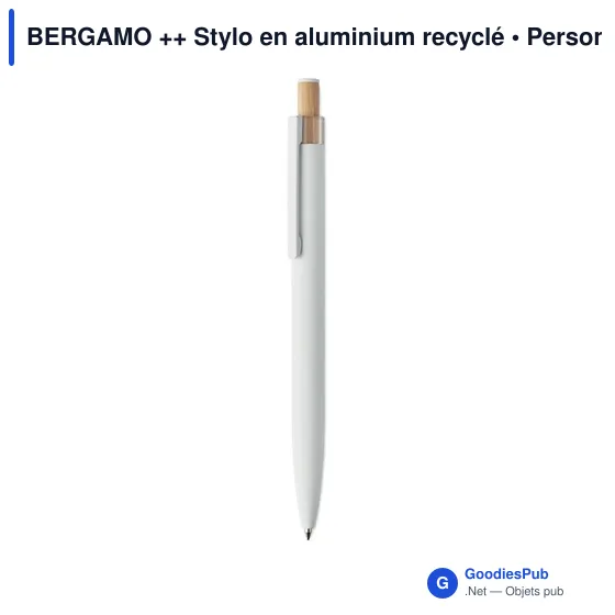 Stylo à bille personnalisable en aluminium recyclé avec logo - BERGAMO ++ - Image 7