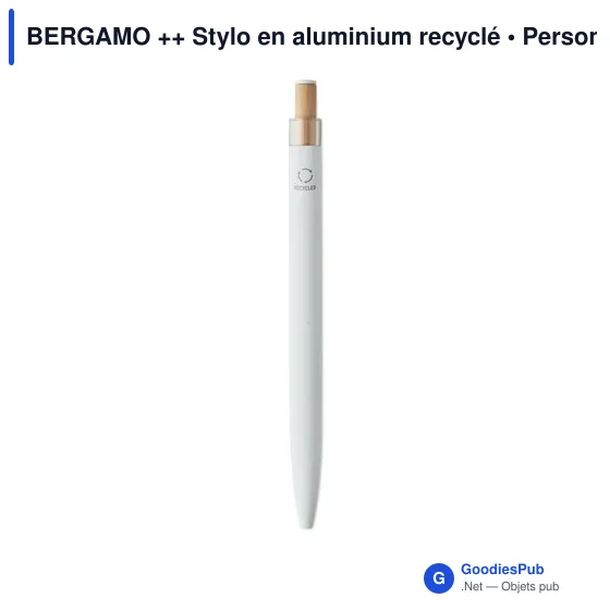 Stylo à bille personnalisable en aluminium recyclé avec logo - BERGAMO ++ - Image 8