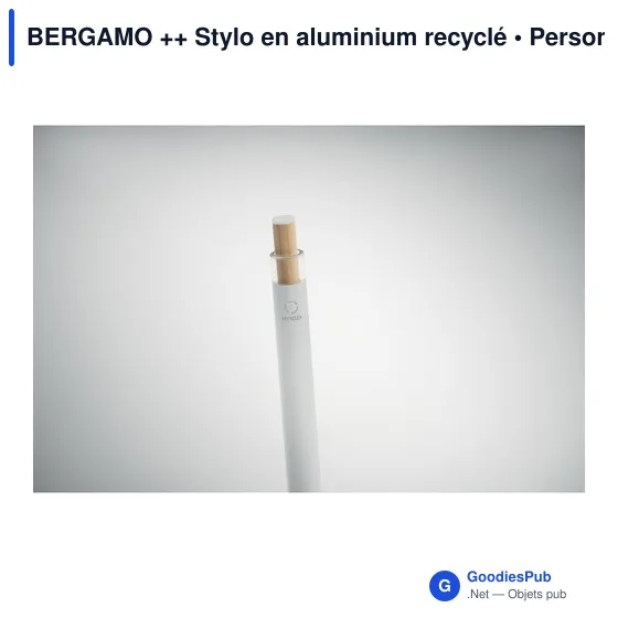 Stylo à bille personnalisable en aluminium recyclé avec logo - BERGAMO ++ - Image 9