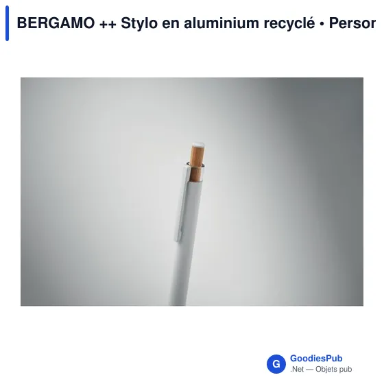 Stylo à bille personnalisable en aluminium recyclé avec logo - BERGAMO ++ - Image 10