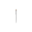 Variante blanc - Stylo à bille personnalisable en aluminium recyclé avec logo - BERGAMO ++