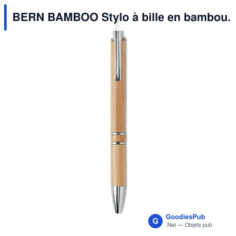 BERN BAMBOO Stylo à bille en bambou.