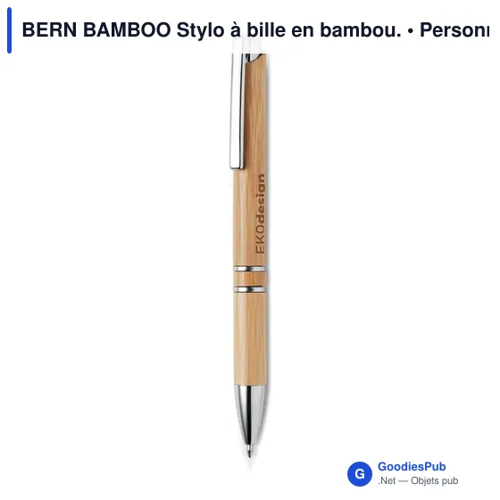 BERN BAMBOO Stylo à bille en bambou. - Image 3