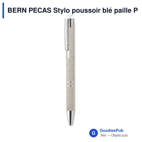 BERN PECAS Stylo poussoir blé paille PP