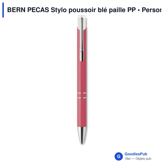 BERN PECAS Stylo poussoir blé paille PP - Image 11