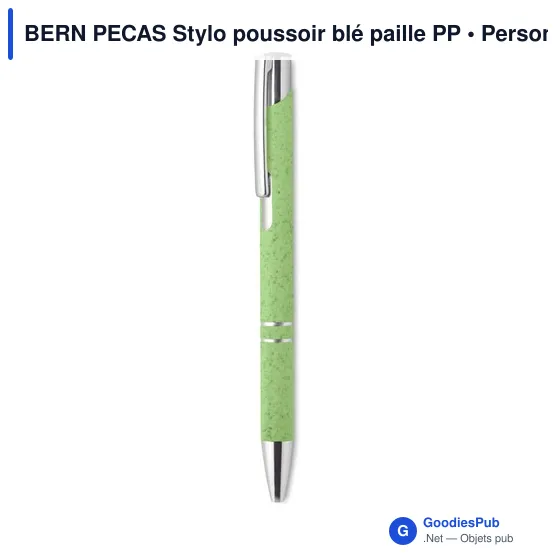 BERN PECAS Stylo poussoir blé paille PP - Image 12