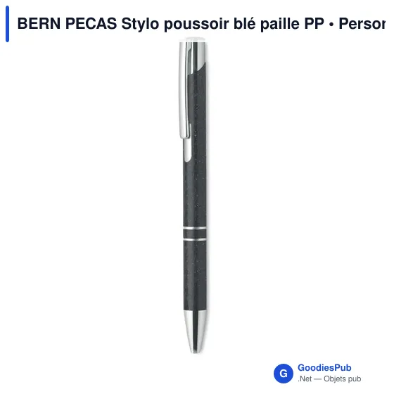 BERN PECAS Stylo poussoir blé paille PP - Image 4
