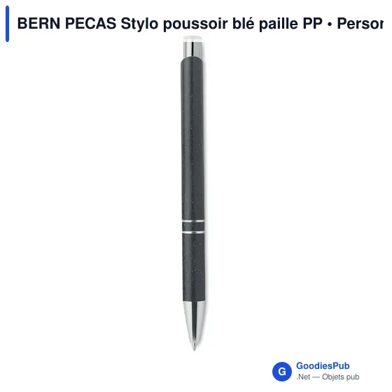 BERN PECAS Stylo poussoir blé paille PP - Image 5