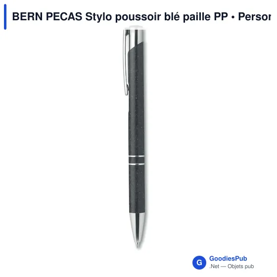 BERN PECAS Stylo poussoir blé paille PP - Image 6
