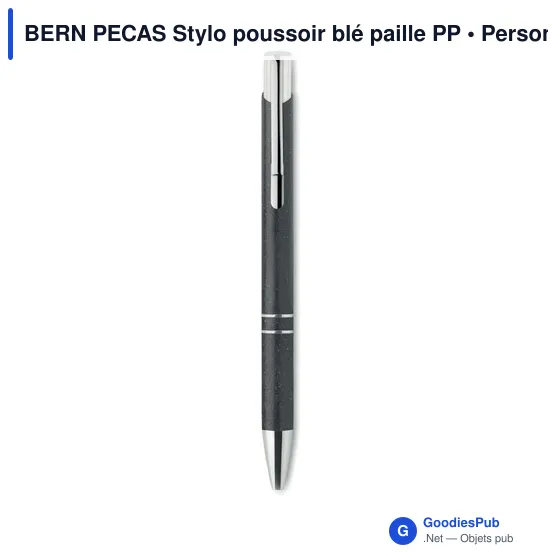 BERN PECAS Stylo poussoir blé paille PP - Image 7